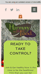 Mobile Screenshot of harmonywithfood.com